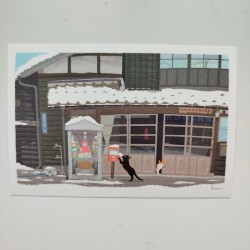 Postcard Cats in winter