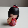 Kokeshi in resina Ventaglio