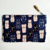 Pochette Gatti portafortuna Blu