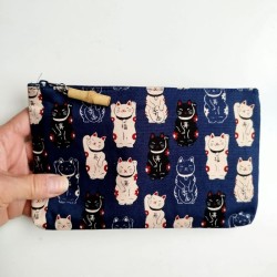 Pochette Gatti portafortuna Blu