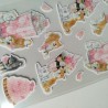 Stickers Shiba-inu and sweets