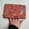 Chirimen pouch Salmon pink