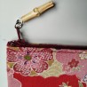 Chirimen pouch Red