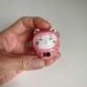 Gatto NekoDaruma con Omikuji -Rosa