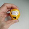 Gatto NekoDaruma con Omikuji -Giallo