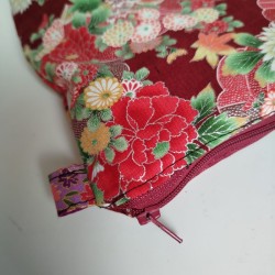 Japanese cotton pouch -Bordeaux