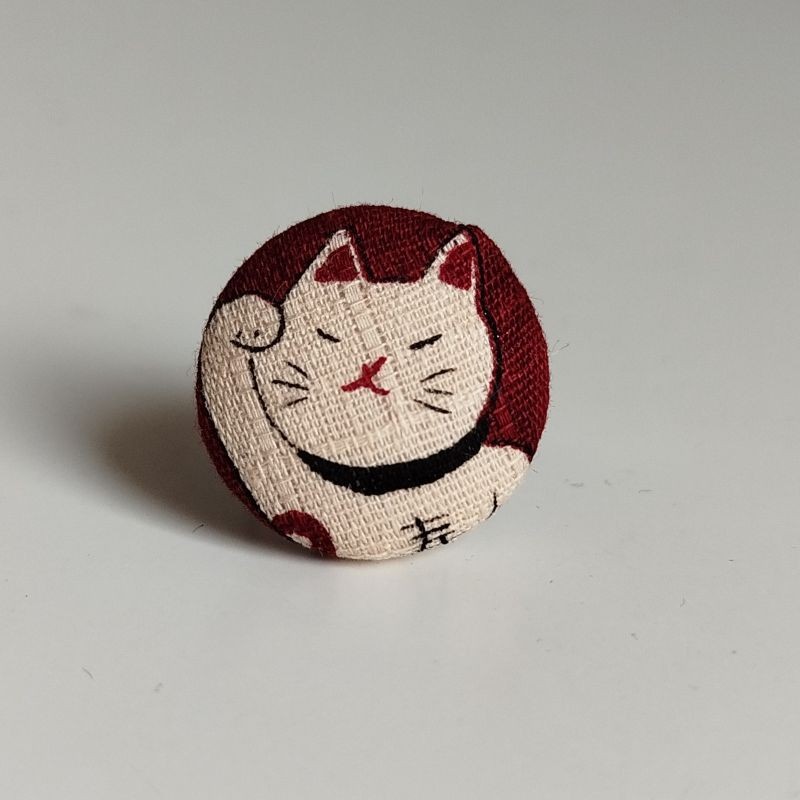 Button Ring Cat manekineko