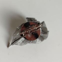 Pin-brooch Rose metal origami