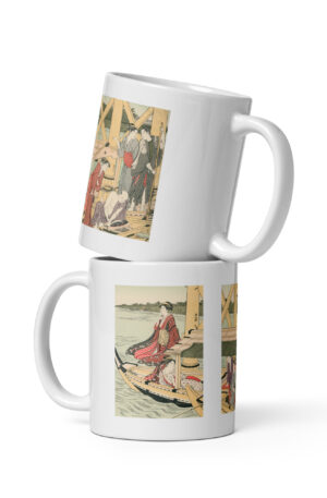 Ukiyoe Mug -Under a bridge of Edo