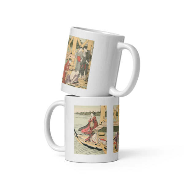 Ukiyoe Mug -Under a bridge of Edo